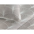 thumbnail image 3 of Ambesonne Art Deco Quilted Bedspread Set 3 Pcs, Warm Taupe Semi Circles, King, Warm Taupe and White, 3 of 4