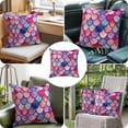 thumbnail image 6 of Colorful Fish Scale Throw Pillow Cover Summer Beach Coastal Cotton Linen Cushion Cover Throw Pillow Case with Invisible Zipper for Couch Sofa Bed Chair Car 20x20 Inch, 6 of 9