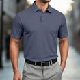 thumbnail image 2 of WAYUTE Mens Polo Shirts Short Sleeve Lapel Button Down Solid Color Breathable Classic Fit Golf Shirt Work Business Casual Outdoor, 2 of 5
