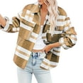 thumbnail image 2 of Fewfanhot Womens Fall Clothes Flannel Plaid Fall Outfits Long Sleeve Button Down Shirts Jacket Coats with Pockets, 2 of 6
