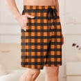 thumbnail image 5 of Fmbrln Mens Shorts Drawstring Waist Plaid Printed Summer Shorts Fashion Casual Lounge Shorts, 5 of 6