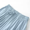 thumbnail image 3 of Generic Womens Pajama Pants Capri Wide Leg Lounge Pj Pants Summer Comfy Drawstring Pajama Bottoms, 3 of 5