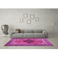 thumbnail image 3 of Ahgly Company Indoor Square Medallion Pink Traditional Area Rugs, 3' Square, 3 of 4