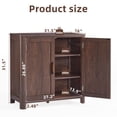 thumbnail image 2 of Joaxswe Buffet Cabinet with Storage Set of 2, 31.5" Tall Wooden Arched Sideboard Cabinet with/Adjustable Shelf, Walnut Accent Cabinet for Dining Room, Kitchen, 2 of 11