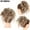 C, variant on High Temperature Silk Synthetic Hair Bun Wig with Elastic Band for Effortless Style and Natural