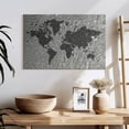 thumbnail image 3 of Elephant Stock Moon World Map Wall Art - Horizontal Canvas Wall Art - Living Room Wall Decor - Map Canvas - Gray And Black Decor - 24" x 16", 3 of 8