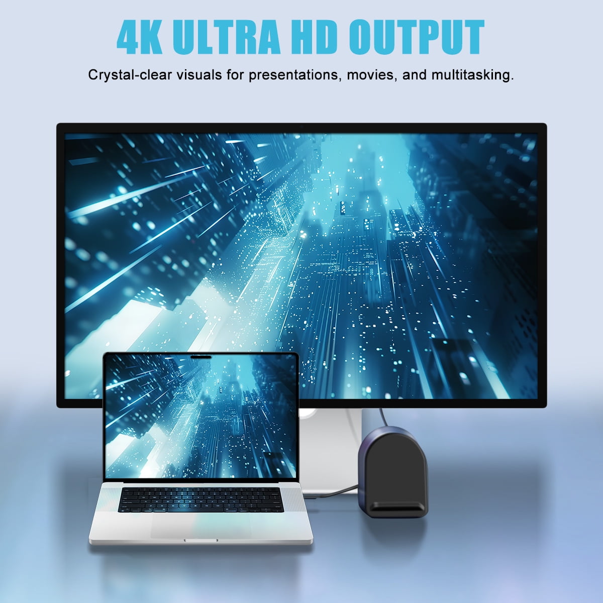 Performance Master 10-in-1 USB-C Multifunction Docking Station Wireless Charging USB3.0 Ports PD100W Fast Charging 4K HDMI SD/TF Card Reader Fit for Windows Mac  Android iPad