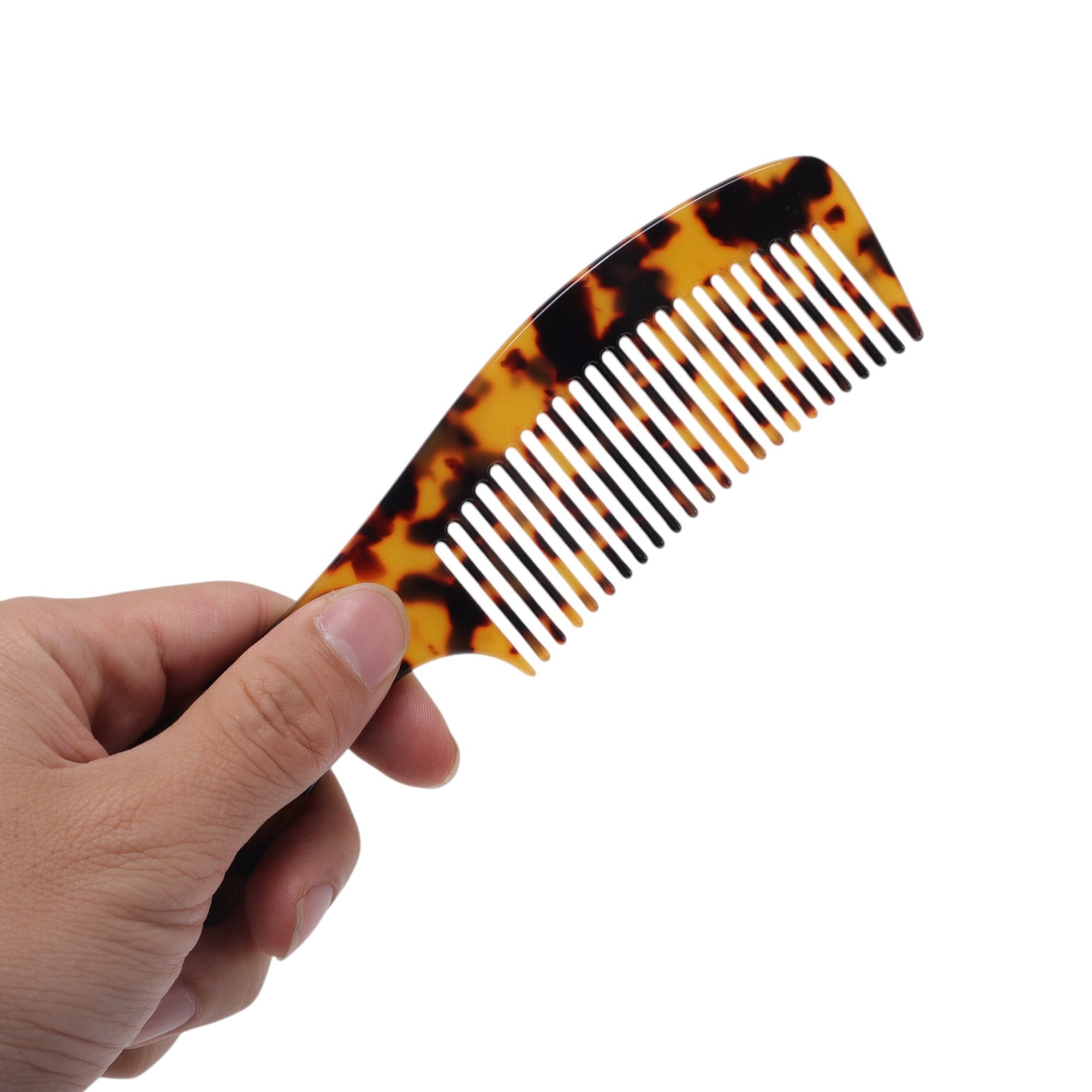 Unique Bargains 1 Piece Women Durable Hair Straightening Comb for Curly Hair Dark Brown