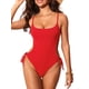 thumbnail image 1 of Traje de baño entero DOBREVA rojo con tirantes y espalda descubierta, talla pequeña, 1 of 5