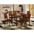 thumbnail image 3 of East West Furniture Milan 7-piece Wood Dining Table and Chair Set in Mahogany, 3 of 3