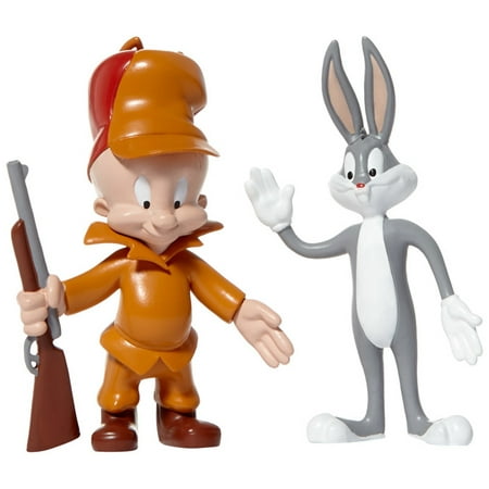 NJ Croce Looney Tunes Bugs Bunny & Elmer Fudd Bendable Action Figure (Best Of Bugs Bunny Cartoons)