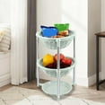 thumbnail image 4 of Honmine Multifunctional Plastic Storage Basket Floor Tripod Kitchen Vegetable and Fruit Storage Rack Drain Rack, 4 of 6