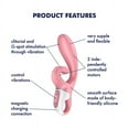 thumbnail image 6 of Satisfyer Hug Me Rabbit Vibrator with App Control - G-Spot and Clitoris Stimulation, Vibrating Dildo, Nubbed Clitoris Stimulator, Adult Sex Toy for Women - Waterproof, Rechargeable (Pink), 6 of 6