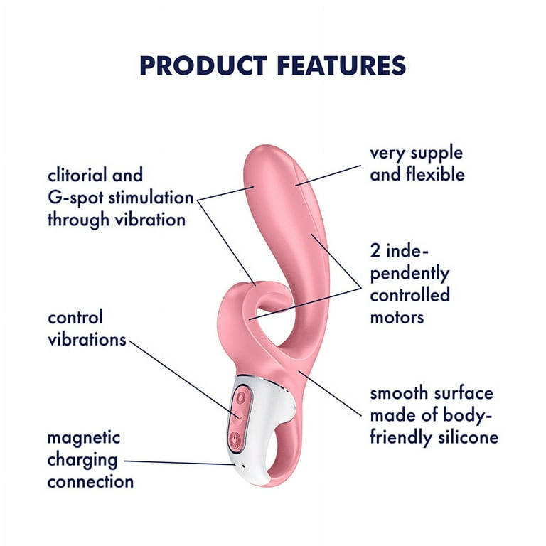 Satisfyer Hug Me Rabbit Vibrator with App Control - G-Spot and Clitoris  Stimulation, Vibrating Dildo, Nubbed Clitoris Stimulator, Adult Sex Toy for  Women - Waterproof, Rechargeable (Pink) - Walmart.com