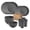 Q5-Dark Gray, variant on Reusable Dinnerware Set for Camping Essentials Plates and Bowls Sets for 4 Dishwasher Microwave Safe Unbreakable Lightweight Stackable Families Campers Outdoor Cooks,Q5-Dark Gray