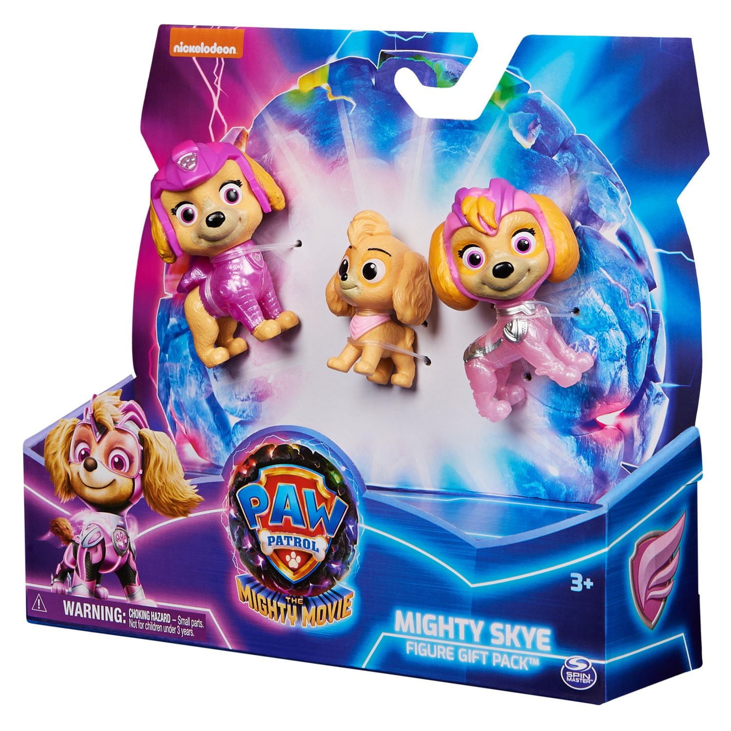 PAW Patrol: The Mighty Movie, Mighty Pups Skye, Exclusive 3-Piece Toy Figures Gift Set, Kids Toys for Boys & Girls Ages 3+