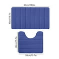 thumbnail image 2 of Fmxomd Bathroom Rugs Sets 2 Piece, Soft Absorbent Bath Mats Set, Machine Washable Bath Rug Set for Bathroom, 15.7x20+15.7x23.6Inches, Blue, 2 of 8
