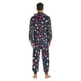 thumbnail image 4 of FORMRS Onesies Pajama for Adults Unisex Hoodie Winter Jumpsuit One Piece Sleepwear, Sizes S-2XL, Red Starry Pattern, 4 of 7
