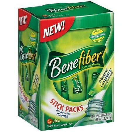 Benefiber Fiber Supplement Sugar Free Stick Packs, 28 Sticks