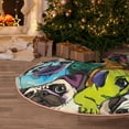 thumbnail image 5 of Balery Colorful Pug Printed Christmas Tree Skirt , Merry Christmas Party Christmas Tree Decoration,Adjustable Tree Skirt-36", 5 of 6