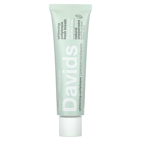 Davids Premium Toothpaste  Peppermint  Travel Size 1.75 OZ