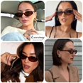 thumbnail image 3 of Gafas de sol Laurinny Oval Trendy 90s Retro Leopard UV400, 3 of 8