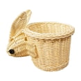 thumbnail image 2 of Beautynvta Easter Bunny Basket, Rattan Weaving Rabbit Shaped Storage Basket, Plastic Small Bunny Basket, Multifunctional Fruit and Snack Organizer Basket, Easter Decorations, 2 of 9