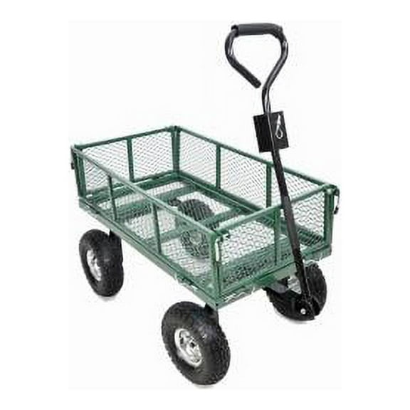 Green Thumb 70108 4 Wheel Mesh Garden Cart With Sidewalls