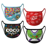 Disney Store Pixar Cloth Face Mask 4 Pack Buzz Coco Up House Pizza Planet Adult Size XL
