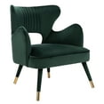 thumbnail image 2 of SAFAVIEH Blair Mid-Century Retro Wingback Accent Chair, Forest Green, 2 of 11
