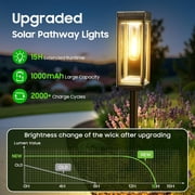 Bright Solar Pathway Lights Outdoor, 4 Pack Solar Powered Garden Lights Waterproof, Auto On/Off Outdoor Lighting for Lawn Patio Walkway Driveway Path Yard Decor