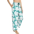thumbnail image 2 of Naloa Vintage Floral Print Women’s Ultra-Soft Comfy Pajama Lounge Pants with Pockets & Drawstring, 2 of 8