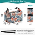 thumbnail image 3 of DIXRUYEE Lunch Bag Double Deck Lunch Cooler Box Fashion Floral Butterfly Dance Pattern, 3 of 7