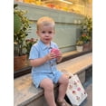 thumbnail image 6 of BemeyourBBs Toddler Baby Boys Summer Clothes Baby Boy Church Outfit Textured Button Down Short Sleeves Shirt and Elastic Shorts Set Baby Boy Beach 2 Piece Outfits, 6 of 9