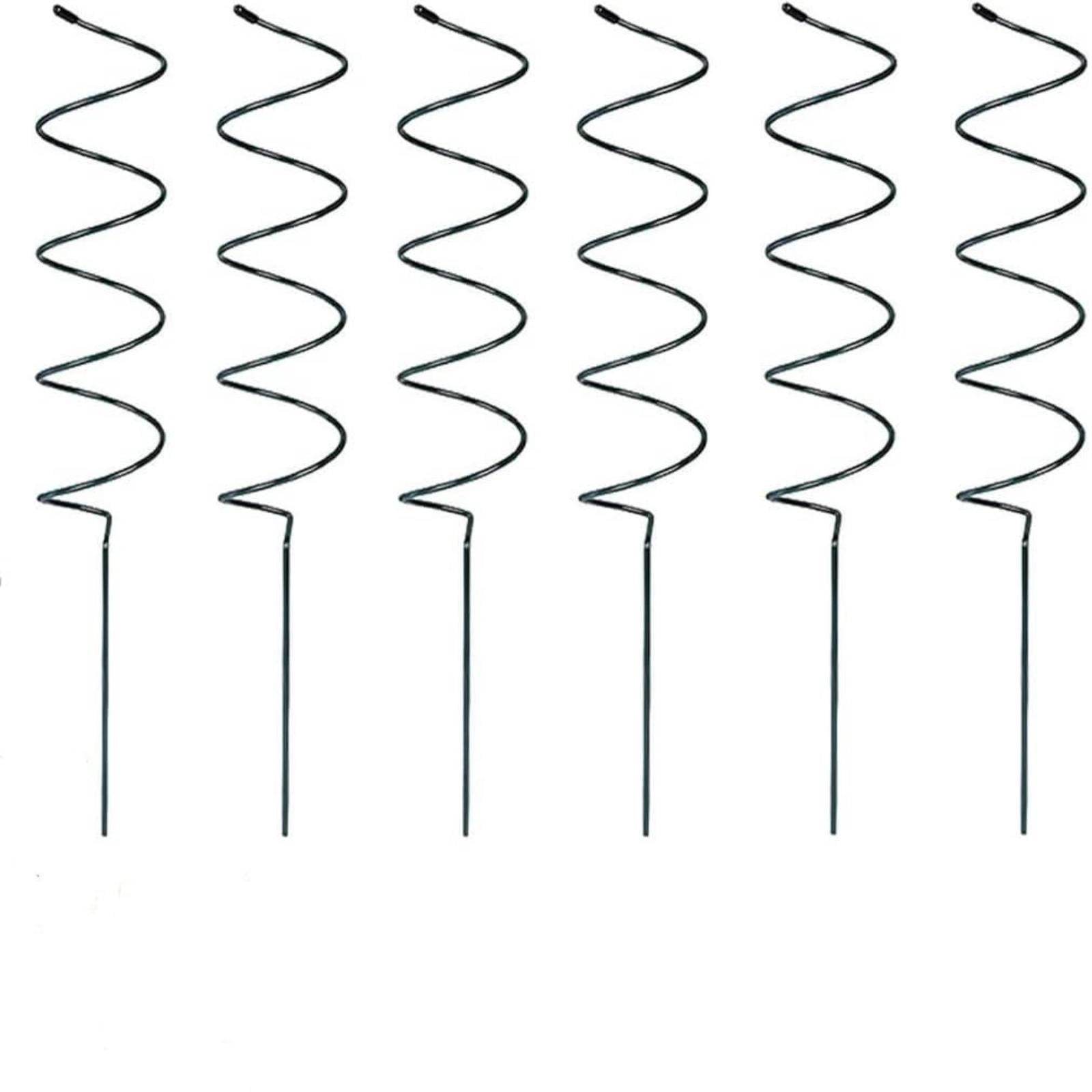 6pcs Tomato Climbing Stakes - Spiral Support Tower for Tomatoes, Peppers and Vines, Heavy Duty Twisted Garden Stakes, Upgrade Metal Cages for Outdoor Vegetable Gardening