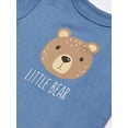 thumbnail image 3 of Hudson Baby Infant Boy Cotton Coveralls 3pk, Little Bear, 0-3 Months, 3 of 4
