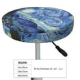 thumbnail image 4 of Balery The Starry Night Fundas de asiento para taburete de bar redondo de tela de terciopelo ajustables que protegen de arañazos y manchas para sillas de 14 a 17 pulgadas.-12 inch, 4 of 7
