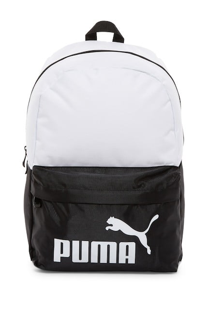 puma backpack black and white