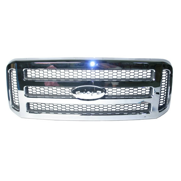 New Aftermarket Premium Fit Chrome / Gray Front Grille 6C3Z8200BD fits 2005 Ford Excursion