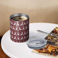 thumbnail image 3 of 12oz Coffee Tumblers Red Christmas Deer Pattern Stainless Steel Vacuum Insulated Travel Tumbler Coffee Cups Mug with Lid and Straw with Cleaning Brush for Cold & Hot Drinks, 3 of 5