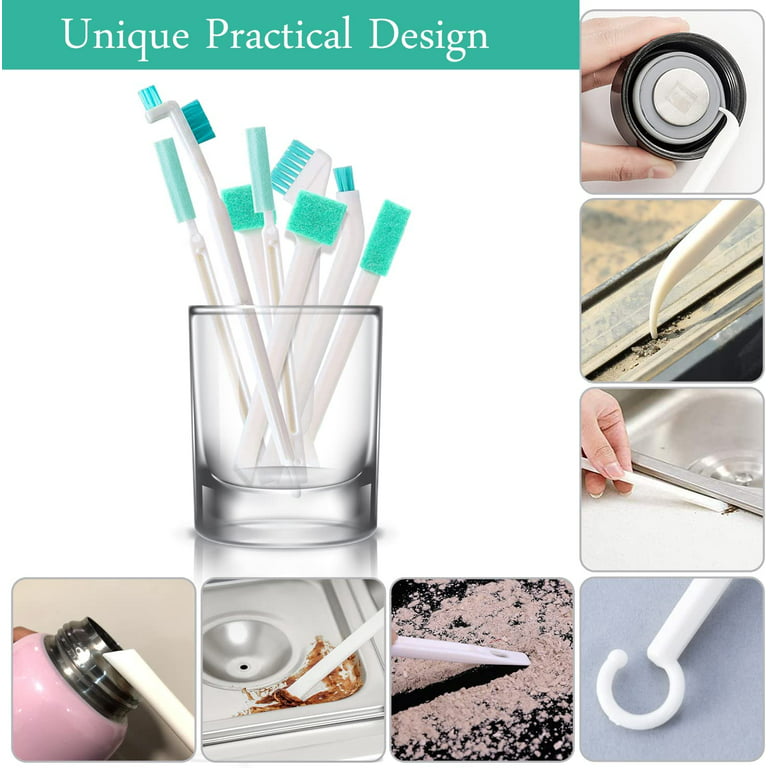 Nuenen 16 Pcs Small Household Cleaning Brushes - Deep Detail Crevice  Cleaner Brush Set, Corner Space Keyboard Bottle Tile
