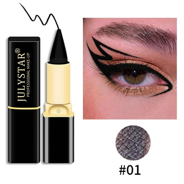 Lápiz delineador de ojos en gel, delineador de ojos de línea de agua, delineador de ojos de maquillaje a prueba de agua y manchas, resistente al aceite, duradero, de secado rápido, antitranspirante y