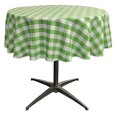 thumbnail image 2 of Exlonjet Fabric & Foam Inc Polyester Checkered Gingham Plaid 36" Round Tablecloth for 24" Round Small Coffee Table with 6" Drop (Lime Green), 2 of 3