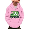 thumbnail image 2 of Oiyii Big Boy's Recycling Garbage Truck Graphic Hoodie Long Sleeve Printed Casual Hooded Sweatshirt Soft Pullover Top,Pink, 2 of 4
