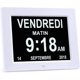 thumbnail image 1 of Reloj calendario digital LCD de 8" con fecha, reloj calendario con fecha, día y hora - Reloj para personas con Alzheimer - Reloj para personas mayores, es para padres (blanco), 1 of 5