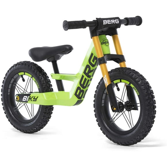 BERG Biky Cross Green Balance Bike - Lightweight Toddler Bike - Easy to Use Mini Bike - Ages 2.5-5
