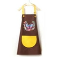 thumbnail image 2 of Kitchen Apron Waterproof,Waterproof Cooking Aprons,Long Sleeved Children's Apron Bib Drawing Dining,Kitchen Aprons for Cooking - Waterproof Oil-proof Resistant,Chef Apron Cooking(Coffee L), 2 of 7