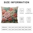 thumbnail image 5 of JEUXUS  3D Flower Throw Pillow Cover Aesthetic Decorative Floral Accent Pillow Case Colorful Cushion Handmade Pillowcase Bed Bedroom Couch Office Beige Pink, 5 of 5