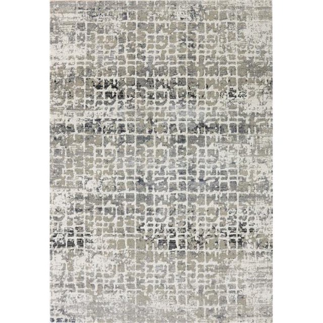 Dynamic Rugs AT283374190 2 ft. 3 in. x 8 ft. Astoria 3374 Rectangle Contemporary Area Rug - 190 Cream & Grey