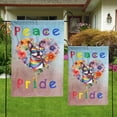 thumbnail image 4 of Peace Love Pride Boston Terrier with Rainbow Sunglasses LGBT LGBTQ+ Garden Flag 12x18in Double Sided Gentleman Dog Lover Gifts Outdoor Decor - 01004, 4 of 5